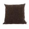Clearance Coussin MEANDOR coloris Brun chocolat 44 x 44 cm - Coussins