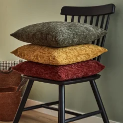 Discount Coussin MEANDOR coloris vert kaki 44 x 44 cm - Coussins