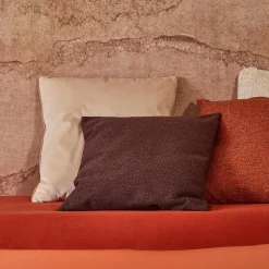 New Coussin MEDEA coloris Brun terre 44 x 44 cm - Coussins