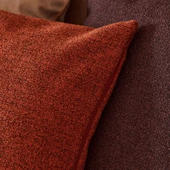 Hot Coussin MEDEA coloris Orange Brulée 44 x 44 cm - Coussins