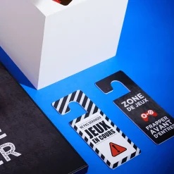 Fashion Déco de porte ZONE DE JEUX coloris noir - Objets Muraux