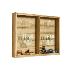 Hot Déco murale TEAM BEER OR WINE coloris bouleau - Objets Muraux