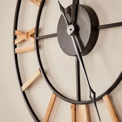 Online Horloge en bois CHARLY coloris pin - Horloges