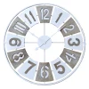 New Horloge en bois NOÉ coloris brun et blanc - Horloges