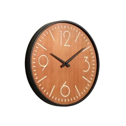 Discount Horloge en bois ROMY coloris brun - Horloges