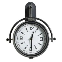 Sale Horloge en métal MADISSON coloris noir - Horloges