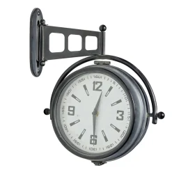 Sale Horloge en métal MADISSON coloris noir - Horloges