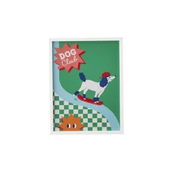 Discount Image encadrée DOG CLUB coloris multicolore - Enfant Déco Murale Enfant|Tableaux Et Affiches