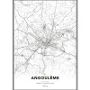 Fashion Image encadrée MAP ANGOULEME 50 x 70 cm - Tableaux Et Affiches