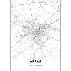 Fashion Image encadrée MAP ARRAS 50 x 70 cm - Tableaux Et Affiches