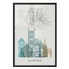 New Image encadrée MAP AUXERRE 40 x 60 cm - Tableaux Et Affiches