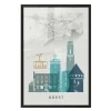 Sale Image encadrée MAP BREST 40 x 60 cm - Tableaux Et Affiches