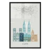 Sale Image encadrée MAP CAEN 40 x 60 cm - Tableaux Et Affiches
