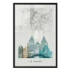 Outlet Image encadrée MAP LE MANS 40 x 60 cm - Tableaux Et Affiches