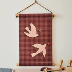 Hot Kakémono déco NATY coloris rose - Enfant Déco Murale Enfant|Objets Muraux