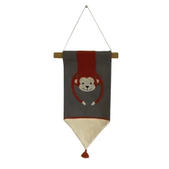 Clearance Kakémono déco SINGE coloris nuances de marron - Enfant Déco Enfant|Déco Murale Enfant