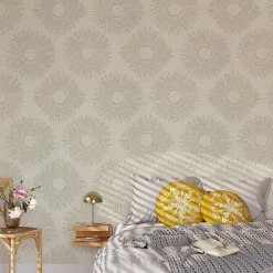 Best Papier peint intissé SOHAIL coloris beige sable - Papiers Peints