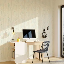 Best Papier peint intissé RAYNE coloris blanc - Papiers Peints