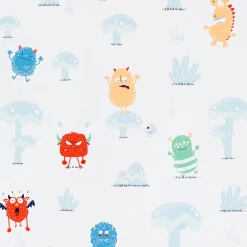 Hot Papier peint intissé CUTE MONSTER coloris multicolore - Enfant Papiers Peints Enfant|Papiers Peints