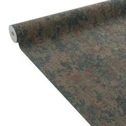Best Papier peint intissé BROCK vert mousse et rouille - Papiers Peints