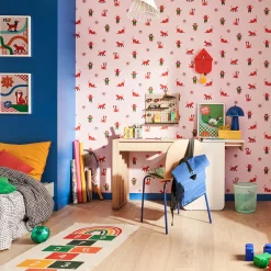 Clearance Papier peint intissé CARAMEL coloris rose poudré - Enfant Papiers Peints Enfant|Papiers Peints
