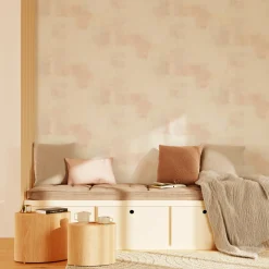 Sale Papier peint intissé CLAPTOWN coloris rose perle - Papiers Peints