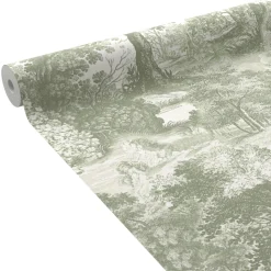 Best Papier peint intissé LEON coloris vert de gris - Papiers Peints