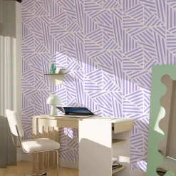 New Papier peint intissé HARRY coloris lilas - Papiers Peints