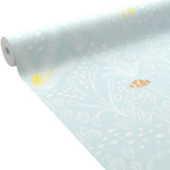 Outlet Papier peint intissé OCEANIA coloris bleu clair - Enfant Papiers Peints Enfant|Papiers Peints