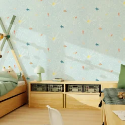 Outlet Papier peint intissé OCEANIA coloris bleu clair - Enfant Papiers Peints Enfant|Papiers Peints