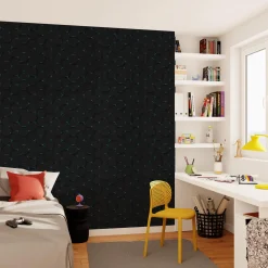 Outlet Papier peint intissé OLEN coloris noir - Papiers Peints