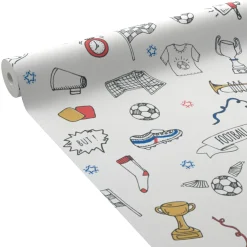 Best Papier peint intissé SOCCER coloris multicolore - Enfant Papiers Peints Enfant|Papiers Peints