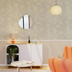 Best Papier peint intissé KENLEY coloris beige chaud - Papiers Peints