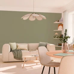 Fashion Papier peint intissé FLORENTINE coloris vert sauge - Papiers Peints