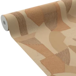Sale Papier peint intissé DAMARA coloris terracotta - Papiers Peints