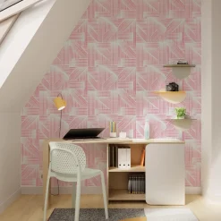 Online Papier peint intissé ALARIC coloris corail - Papiers Peints