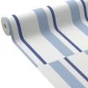 Outlet Papier peint intissé MARINE coloris bleu fumée - Papiers Peints