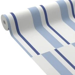 Outlet Papier peint intissé MARINE coloris bleu fumée - Papiers Peints
