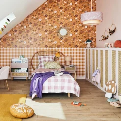 Hot Papier peint intissé GIULIA coloris ocre orangé - Enfant Papiers Peints Enfant|Papiers Peints