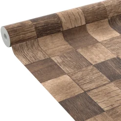 Discount Papier peint intissé WOOD CASE coloris Brun bois - Papiers Peints