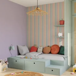 Outlet Papier peint intissé COLOR STRIPE coloris multicolore - Enfant Papiers Peints Enfant|Papiers Peints