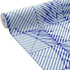 Sale Papier peint intissé LOGAN coloris bleu électrique - Papiers Peints