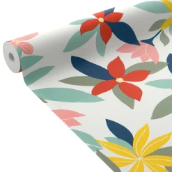 Fashion Papier peint intissé FLORYA coloris multicolore - Papiers Peints