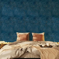Hot Papier peint intissé SKYLA coloris bleu profond - Papiers Peints