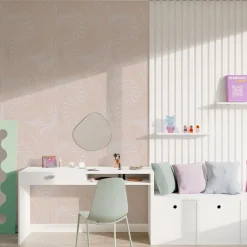 Online Papier peint intissé CANDY coloris orange pastel - Papiers Peints