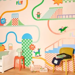 Sale Papier peint panoramique XL PETS PARK 300 x 270 cm - Enfant Décors Panoramiques Enfant|Papiers Peints Enfant