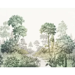 Discount Papier peint panoramique XL BEAULIEU 371 x 280 cm vert - Papiers Peints Panoramiques|Papiers Peints
