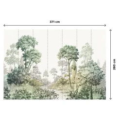 Discount Papier peint panoramique XL BEAULIEU 371 x 280 cm vert - Papiers Peints Panoramiques|Papiers Peints