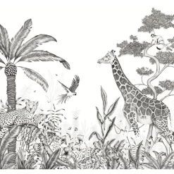 Discount Papier peint panoramique XL BLACK JUNGLE 300 x 270 cm - Enfant Papiers Peints Enfant|Papiers Peints Panoramiques