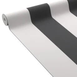 Online Papier peint vinyle PODIUM STRIPE noir et blanc - Papiers Peints
